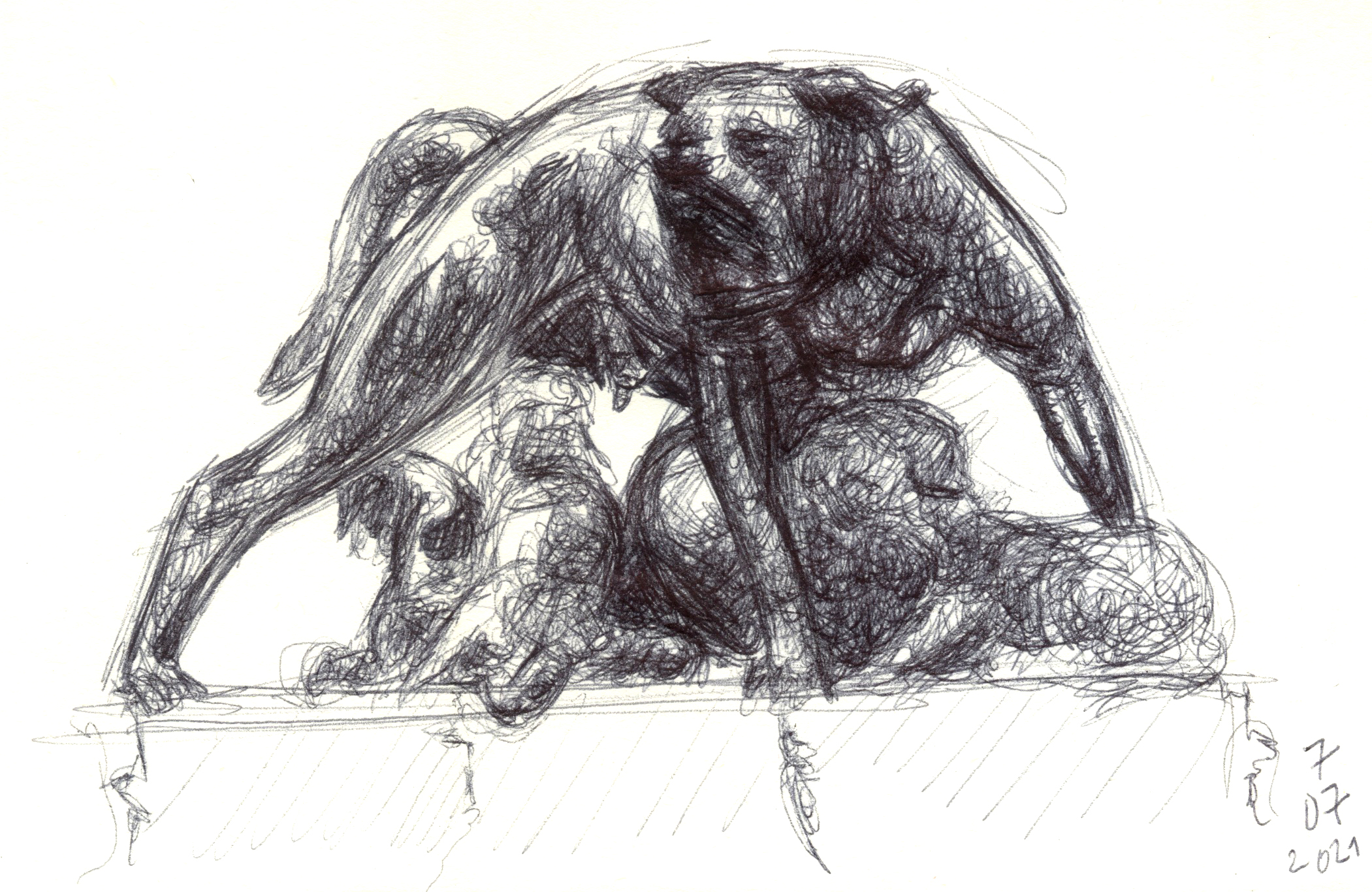 Statue de chienne (Jardin des plantes)