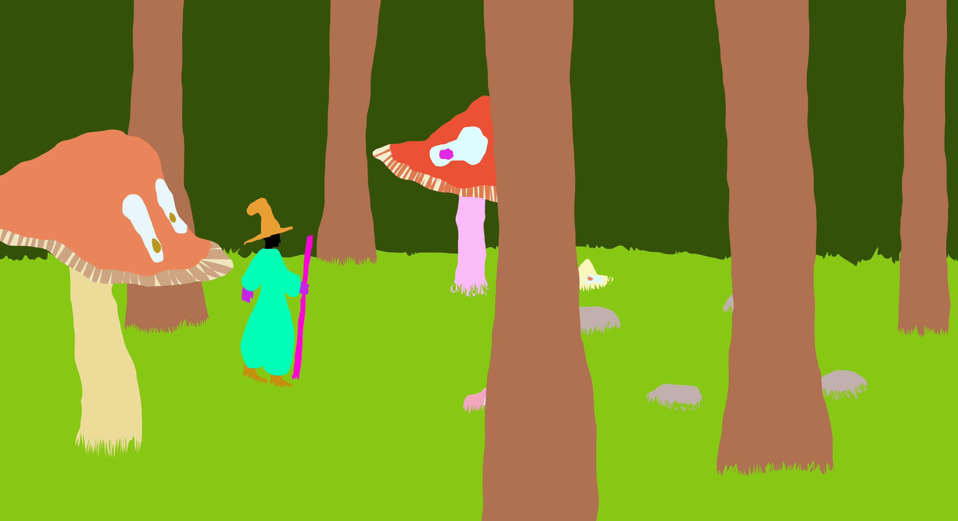 Myst le magicien dans la Forêt enchantée