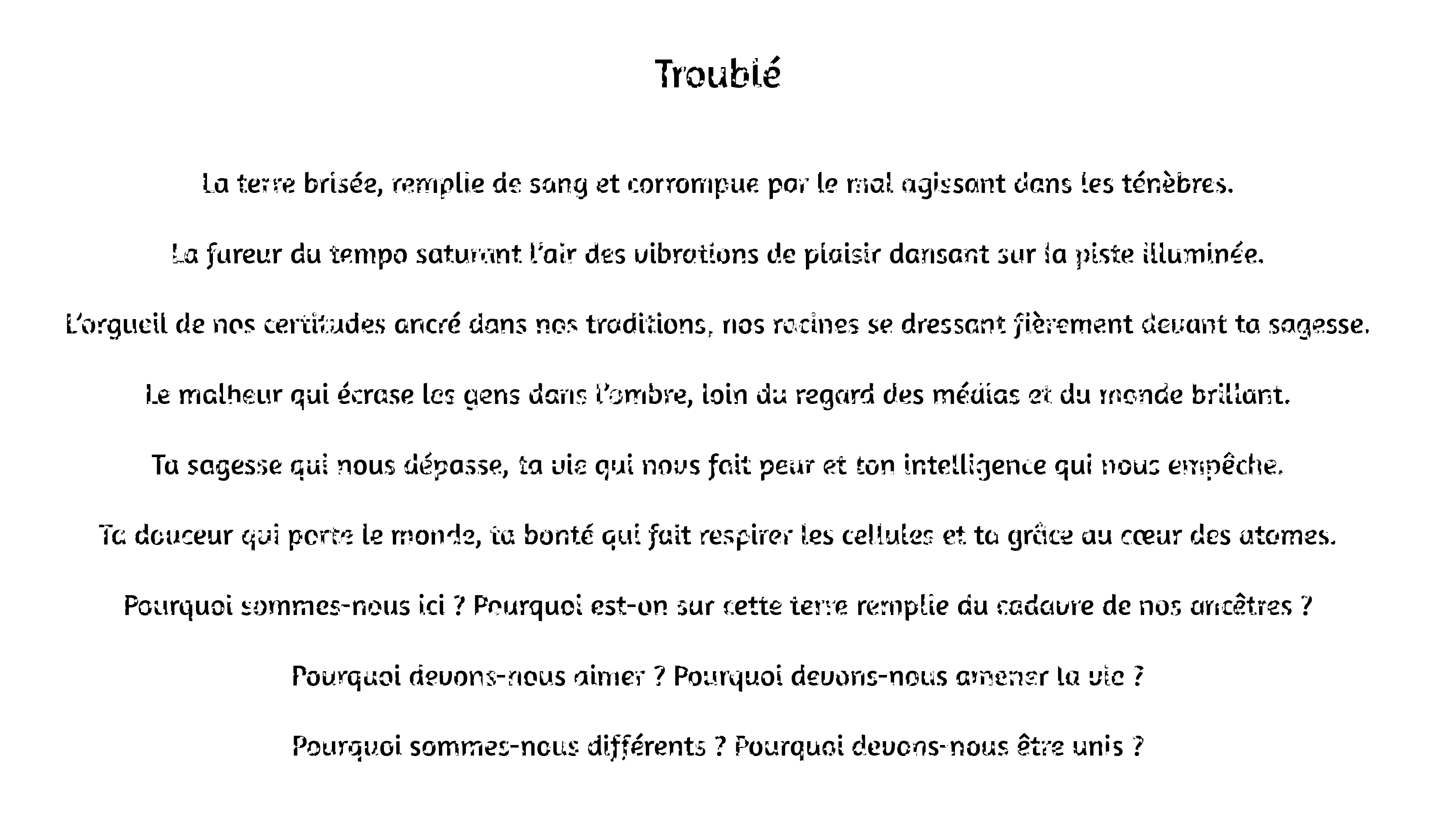 Troublé