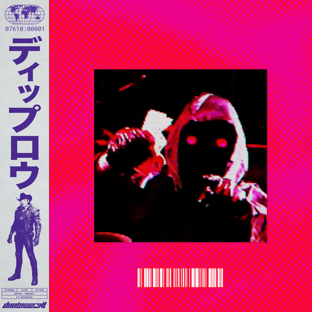 Pochette du single de Diplo & Artemas " BRAIN (feat. Artemas) " - 16 mai 2025 - Source Spotify