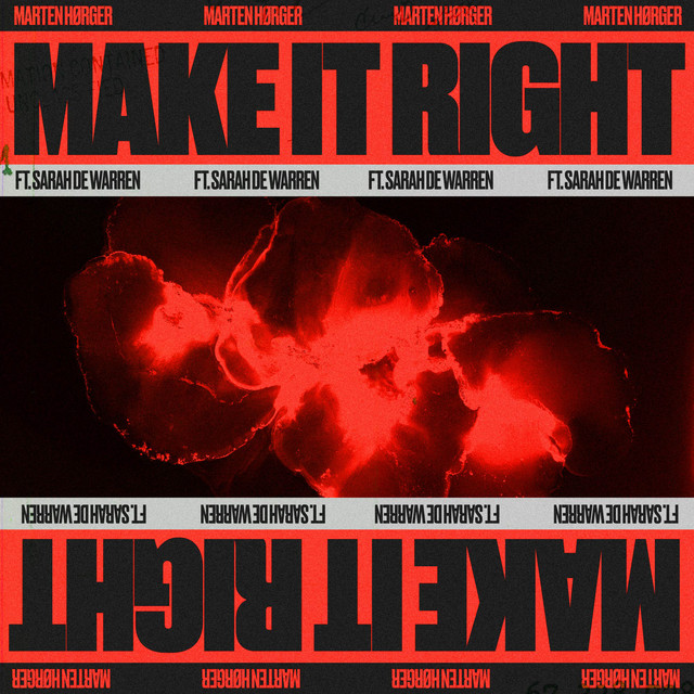 Pochette du single de Marten Hørger & Sarah de Warren " Make It Right " - Sortie 18 avril 2025 - Source Spotify