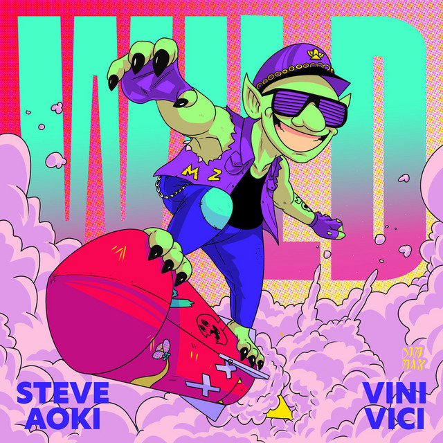 Pochette du single de Steve Aoki & Vini Vici " Wild " - 24 mars 2023 - Source Spotify