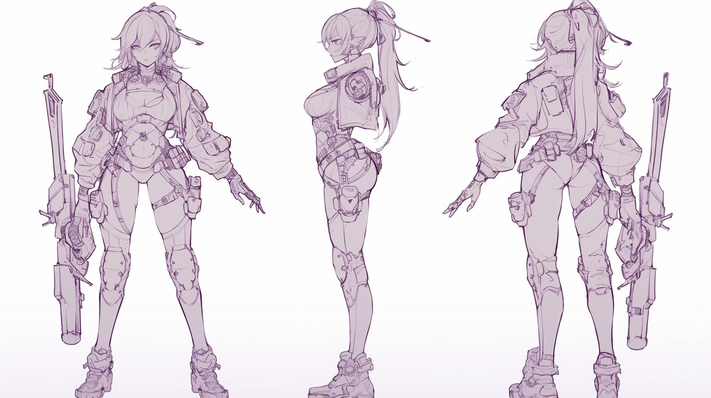 Tika Concept - +300 Cyberpunk Female Sheet Reference Images(4k) - 3/7 - IA - Publication 9 décembre 2024 - Téléchargement 23 janvier 2026 - Source https://www.artstation.com