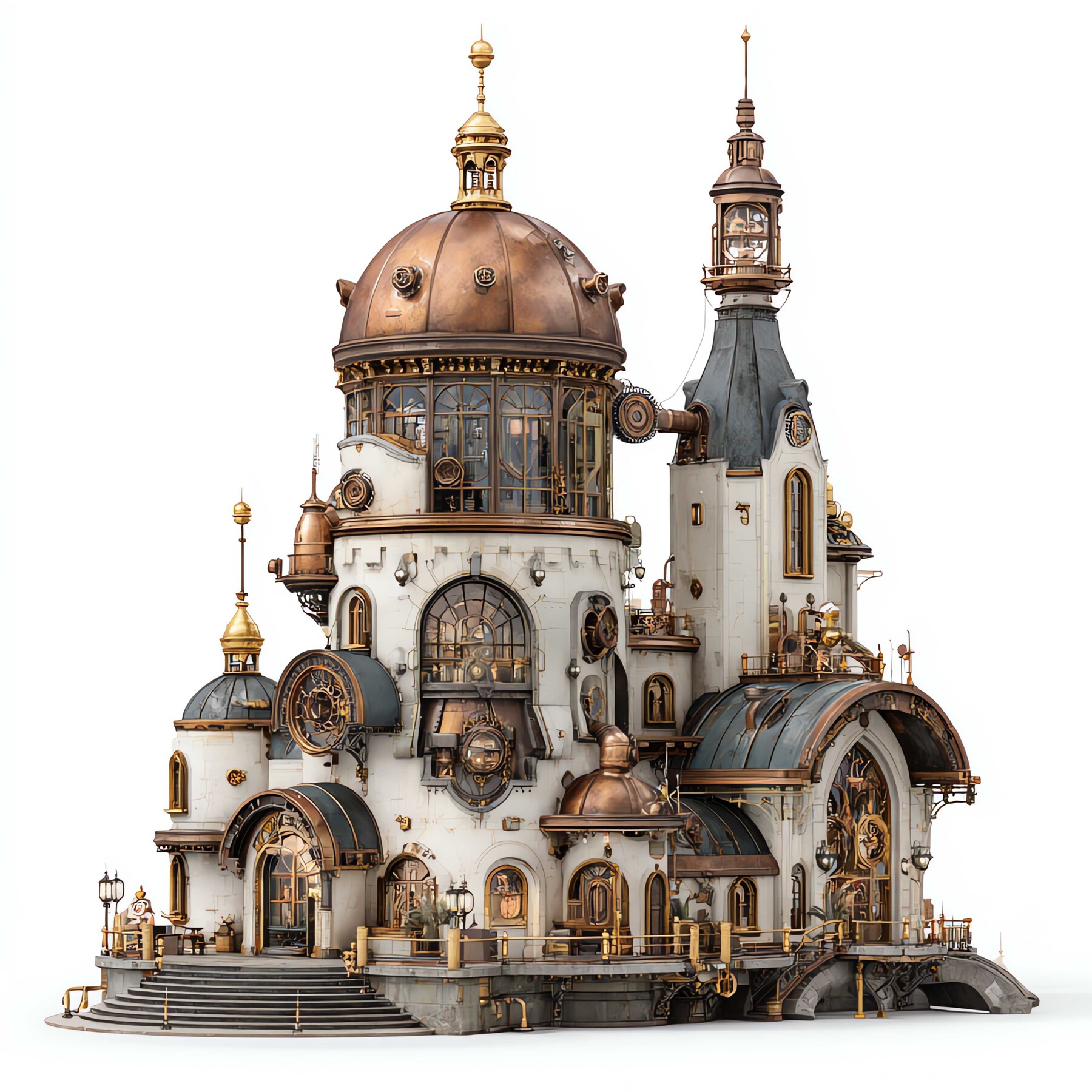 +300 Stylized Steampunk Architecture Reference (4k) - 10/10 - IA - Publication entre le 14 août 2025 et le 22 janvier 2026 - Téléchargement 22 janvier 2026 - Source https://www.artstation.com