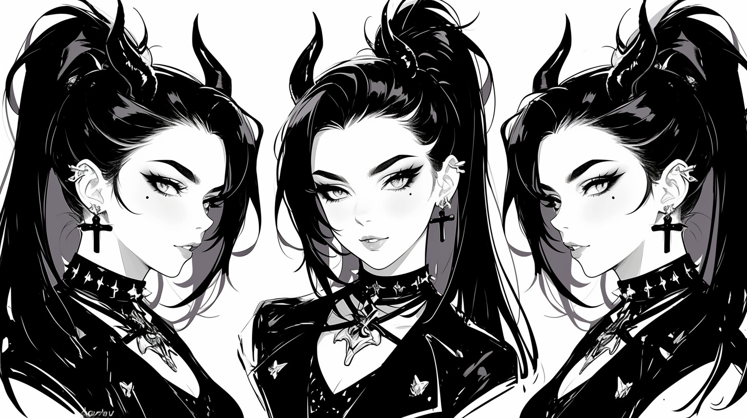 Tika Concept - +400 Gothic Female Sketch Reference(4k) - 10/11 - IA - Publication 16 juin 2024 - Téléchargement 10 février 2026 - Source https://www.artstation.com